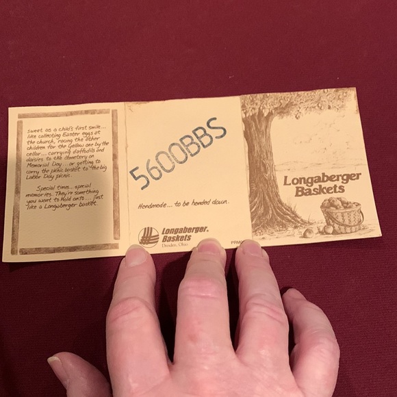 Longaberger Basket And Protector From 1988 - Picture 11 of 11